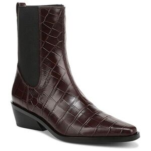 Nordstrom Women’s Ainsley2 Embossed Leather Chelsea Western Boot Brown Size 9.5